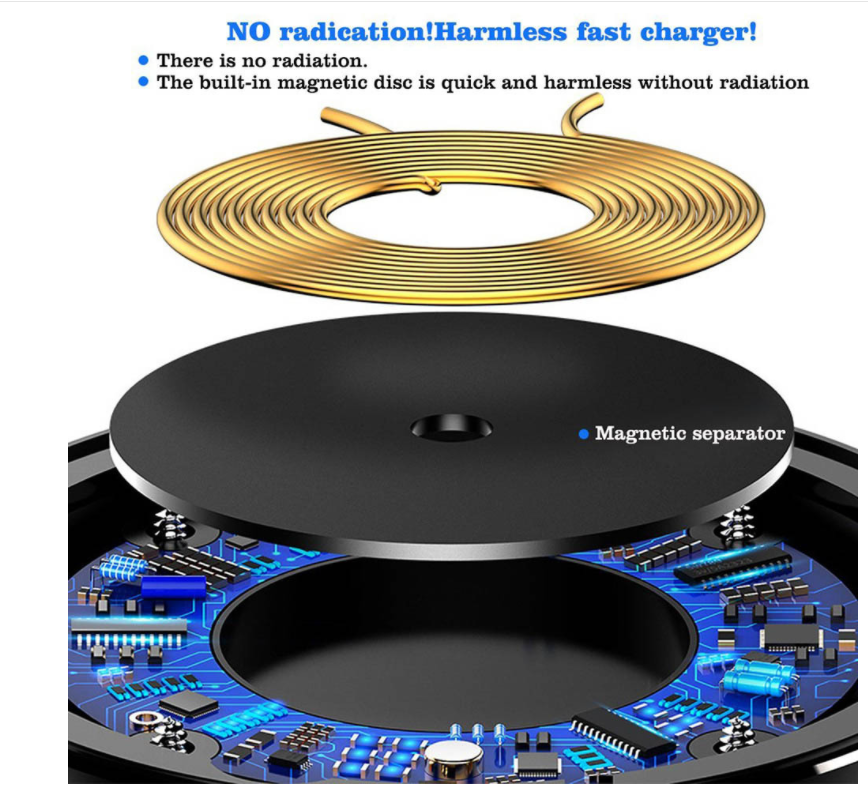 Aluminum Alloy Disc Wireless Charger QI10W Fast Charge Wireless Charger - adorables