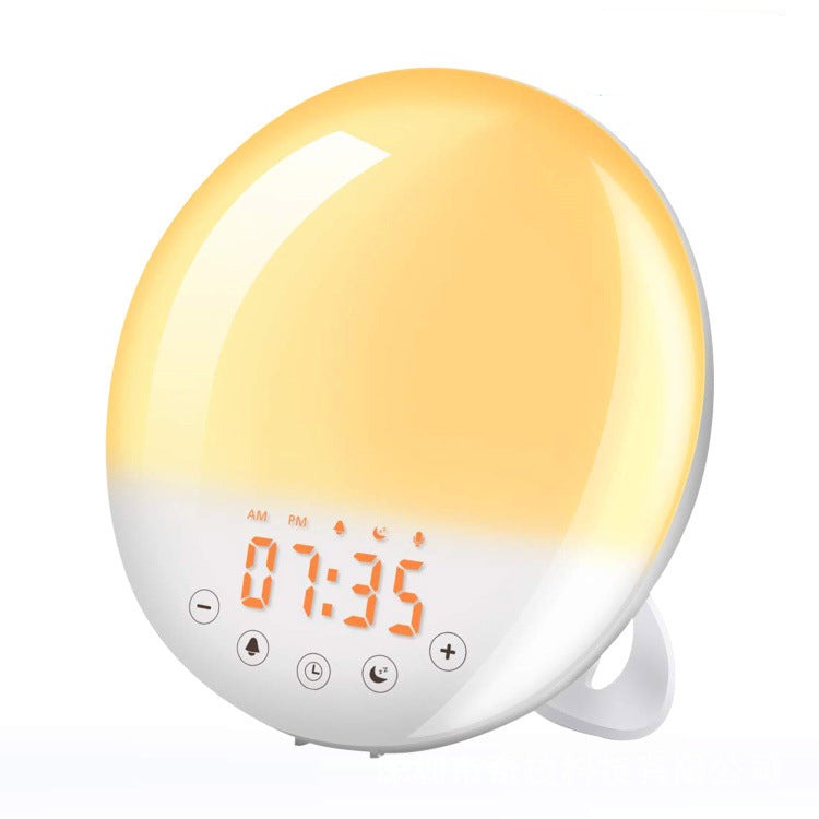 wifi voice control smart wake-up light alarm clock sunrise natural wake-up light - adorables