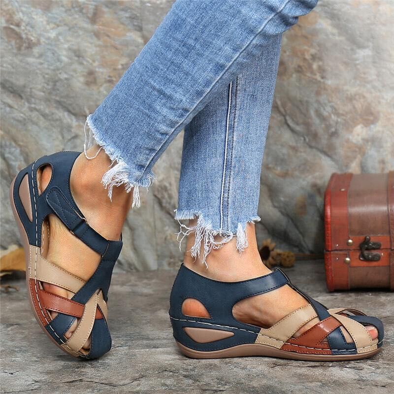 Waterproof Mixed-Color Design Wedges Shoes - adorables