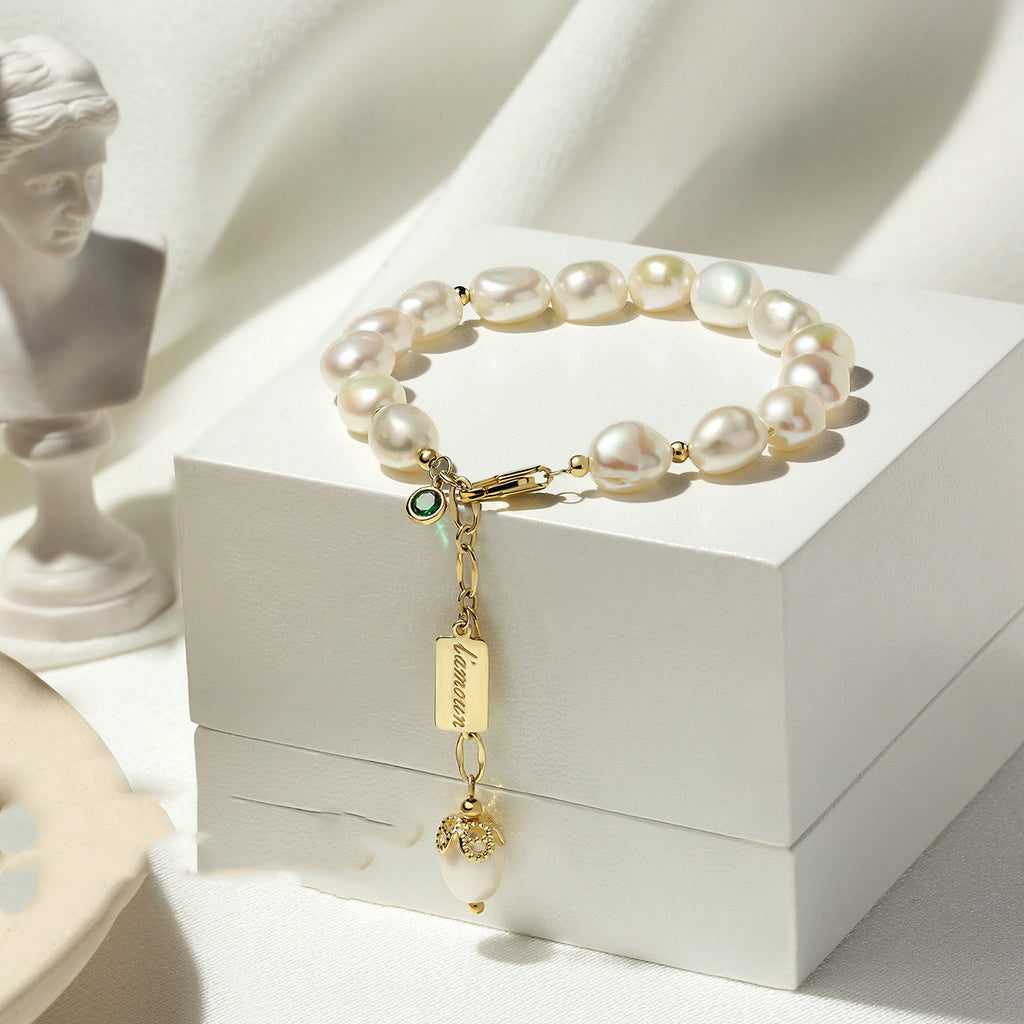 Natural Zircon Pearl Bracelet Luxury Jewelry - adorables