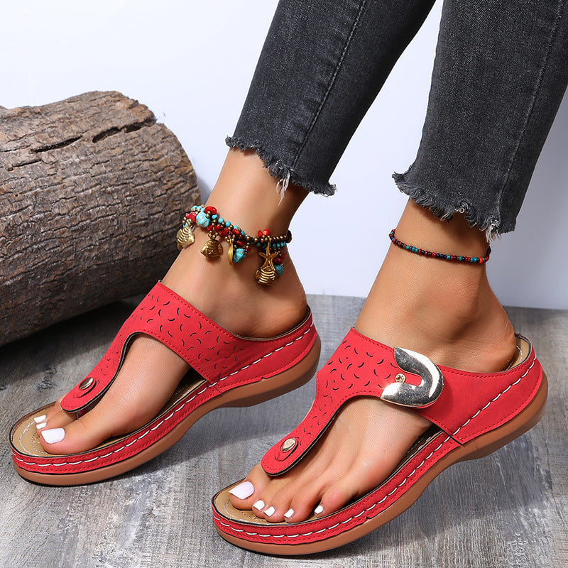 Hollow Out Sandals Rome Style Slippers For Women - adorables