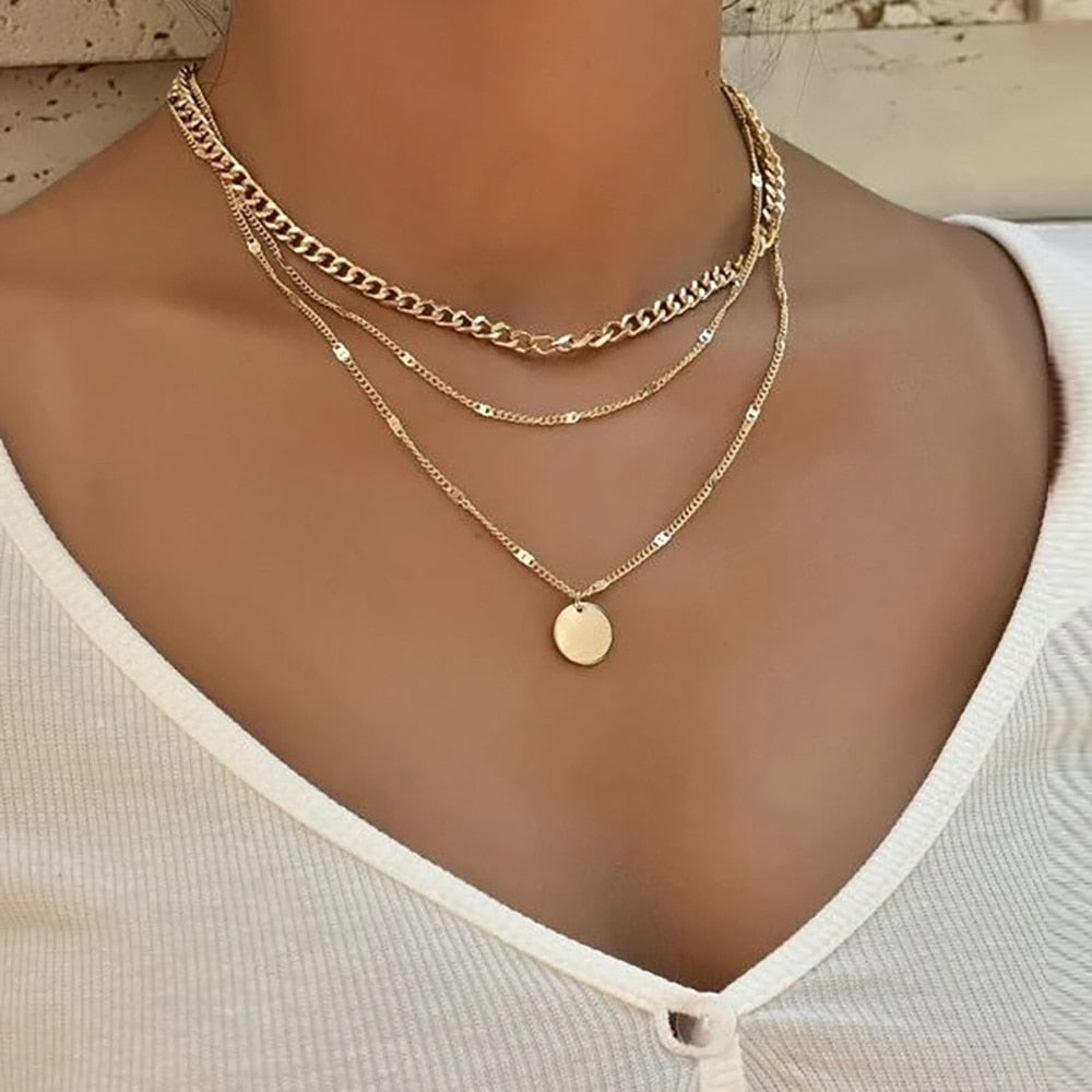 Vintage Neck Gold Chain Women's Jewelry - adorables