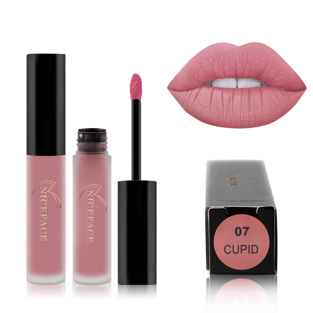 Best Lip Gloss 25 Color Waterproof Matte Lip Gloss Liquid Lipstick Waterproof Lasting Cosmetic Lip Gloss Makeup Cosmetics - adorables