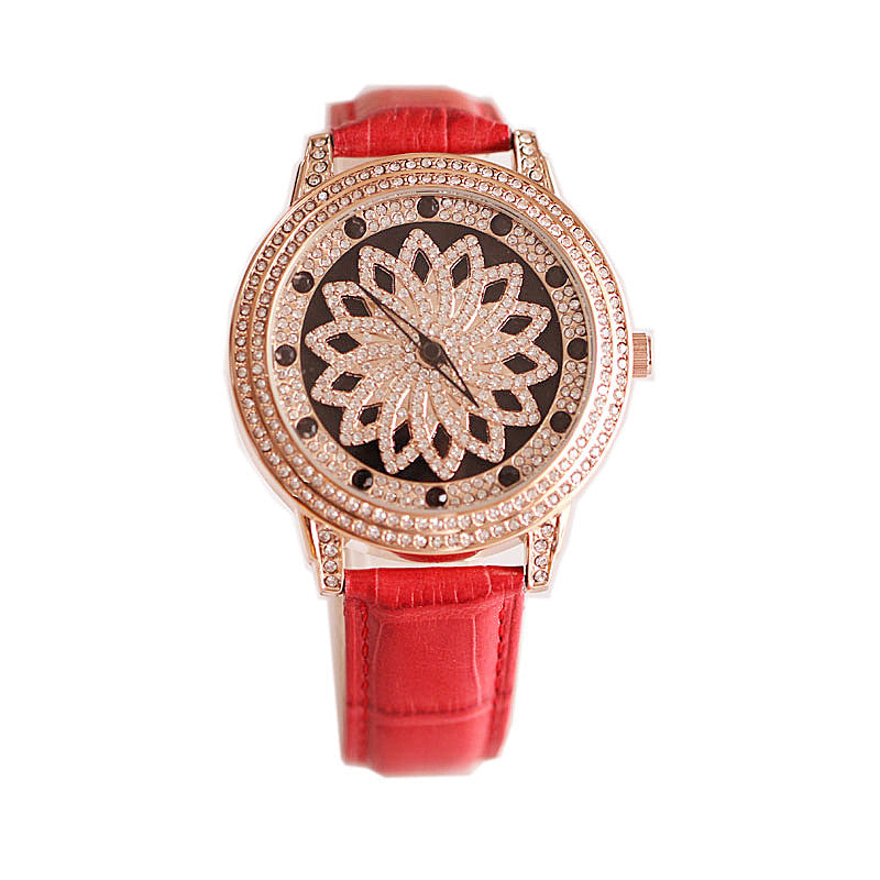 Diamond Leather Tape Waterproof Student Watch - adorables
