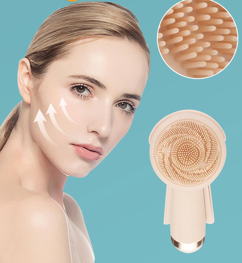 Rechargeable Facial Cleansing Brush Face Skin Care Tools Waterproof Silicone Electric Sonic Cleanser Facial Beauty Massager - adorables