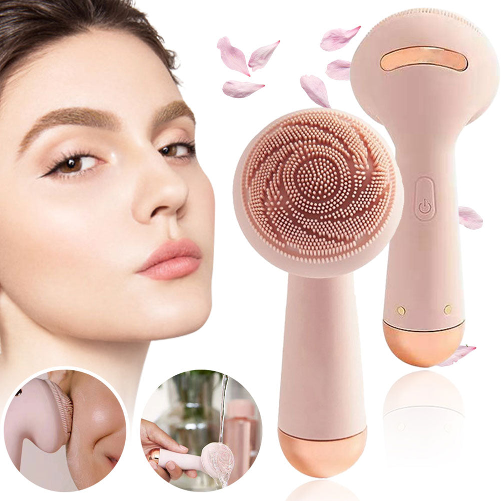 Rechargeable Facial Cleansing Brush Face Skin Care Tools Waterproof Silicone Electric Sonic Cleanser Facial Beauty Massager - adorables